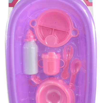 8pcs Baby Doll Bath & Bottle Accessories Set - Kids Pretend Play Toys | KUMPERI