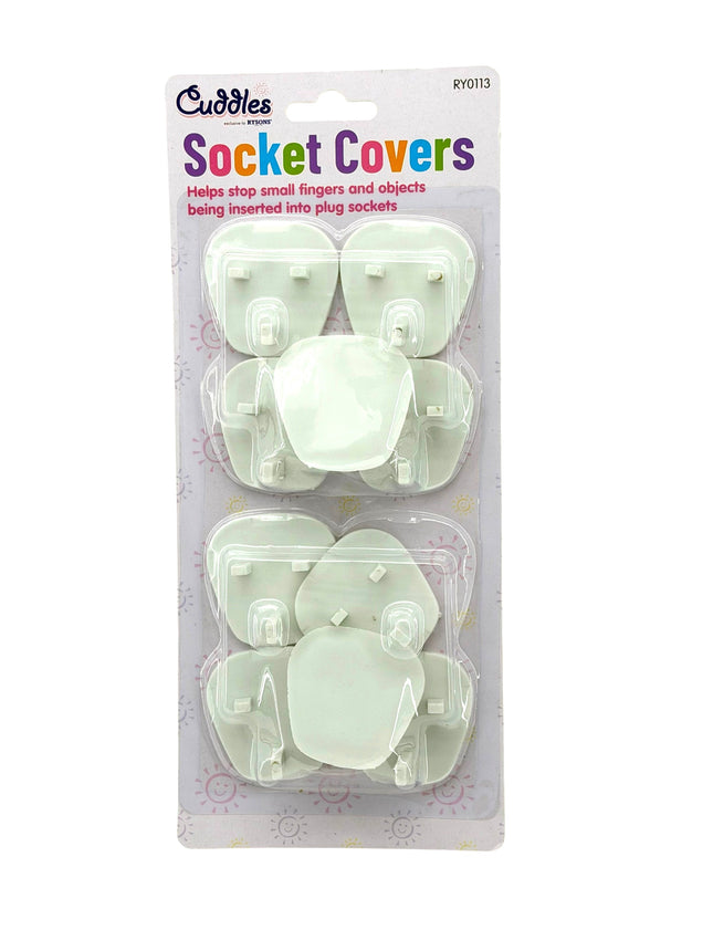 Cuddles Socket Covers (10-Pack) | Child Safety Electrical Plug Protectors | Kumperi