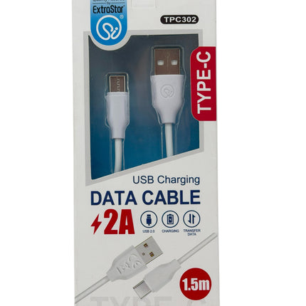 ExtraStar USB Type-C Charging Data Cable 1.5m | Fast 2A Charging & Data Transfer | Kumperi