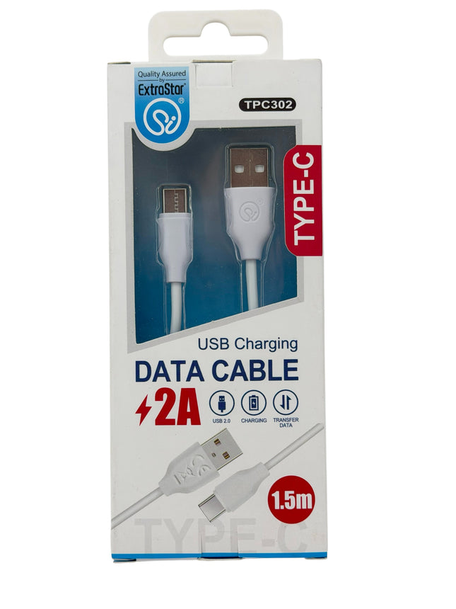 ExtraStar USB Type-C Charging Data Cable 1.5m | Fast 2A Charging & Data Transfer | Kumperi