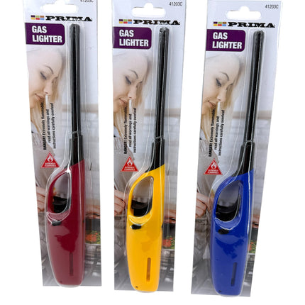 PRIMA Electronic Piezo Gas Lighter with Safety Lock - Refillable Kitchen Lighter with Adjustable Flame - Available at Kumperi