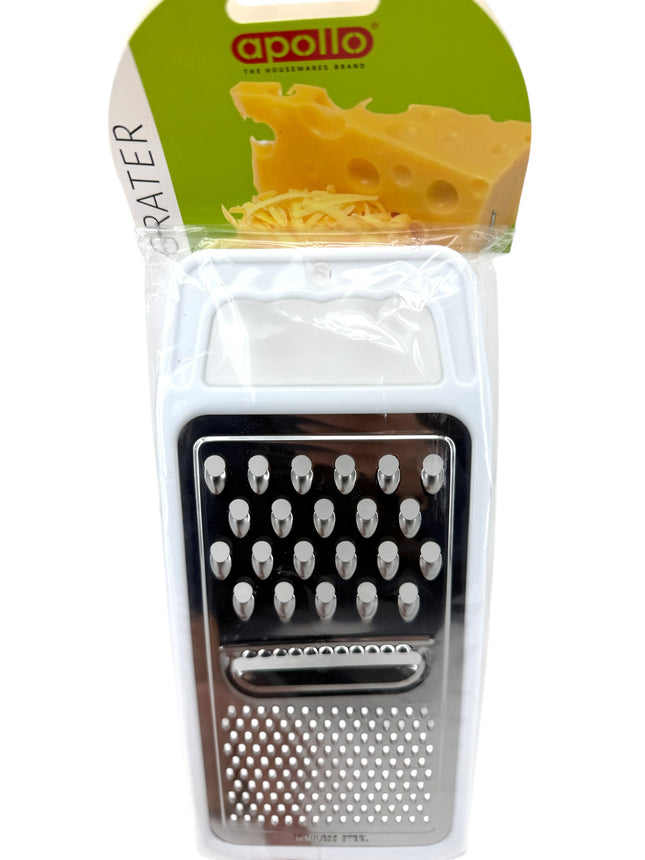 Apollo Stainless Steel Multi-Surface Grater - 3-in-1 Coarse Fine Slicer - Professional Kitchen Grater - Available at Kumperi