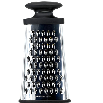 Kumperi Apollo Stainless Steel Hand Grater – Oval Grater, Coarse & Fine Sides, Soft‑Grip Ends, 20 cm