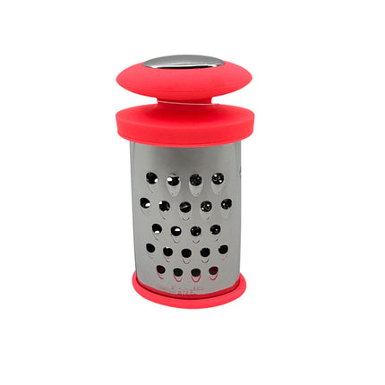 6-Inch Professional Stainless Steel Box Grater with Ergonomic Silicone Handles - Multi-Surface Kitchen Grater for Cheese, Vegetables & Citrus - Available at Kumperi