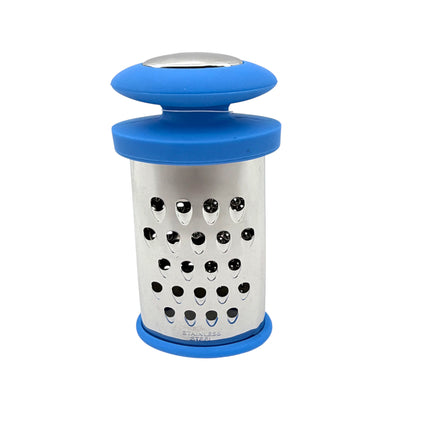 6-Inch Professional Stainless Steel Box Grater with Ergonomic Silicone Handles - Multi-Surface Kitchen Grater for Cheese, Vegetables & Citrus - Available at Kumperi