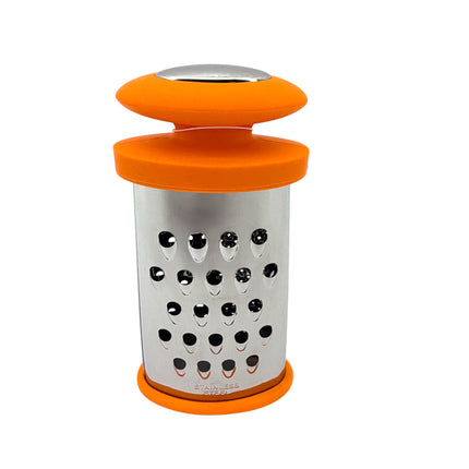 6-Inch Professional Stainless Steel Box Grater with Ergonomic Silicone Handles - Multi-Surface Kitchen Grater for Cheese, Vegetables & Citrus - Available at Kumperi