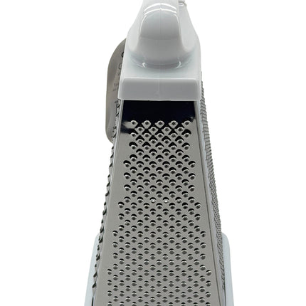 Apollo 4-Sided Box Grater White Handle Stainless Steel Multi-Function Kitchen Grater with Non-Slip Base | Kumperi