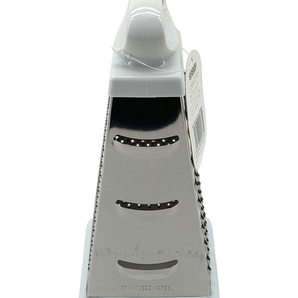 Apollo 4-Sided Box Grater White Handle Stainless Steel Multi-Function Kitchen Grater with Non-Slip Base | Kumperi