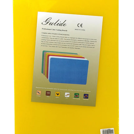 Gulide Professional Yellow Colour Cutting Board 46x30x1.2cm LLDPE Food Safe Kitchen Chopping Board CE Certified | Kumperi