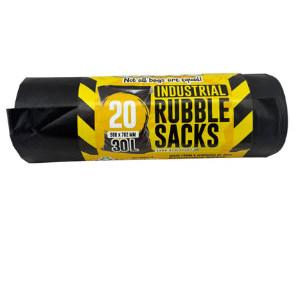 20 Industrial Rubble Sacks - Heavy Duty Waste Bags 30L | Bags 508x762mm | Kumperi