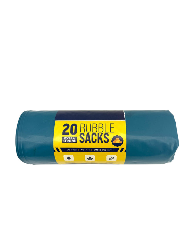 20 Extra Strong Rubble Sacks - Heavy Duty Bags 40L | Waste Bags 508x762mm | Kumperi