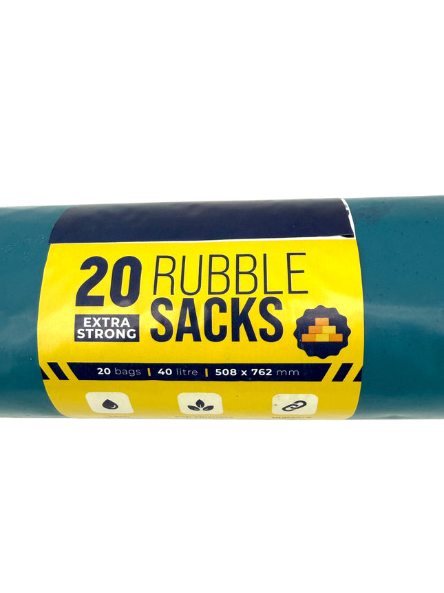 20 Extra Strong Rubble Sacks - Heavy Duty Bags 40L | Waste Bags 508x762mm | Kumperi