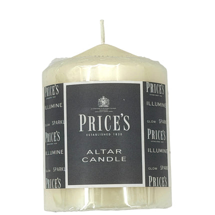 Price's Altar Candle 4" x 3" Ivory Church Candle 335g - Premium Religious Pillar Candle | Kumperi