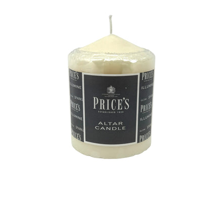 Price's Altar Candle 4" x 3" Ivory Church Candle 335g - Premium Religious Pillar Candle | Kumperi