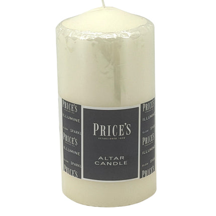 Price's Altar Candle 6" x 3" Ivory Church Candle - Premium Quality Religious Candles | Kumperi