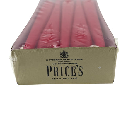 Tapered Dinner Candles 10 Pack - Premium Red Dinner Candles 24.5cm | 8 Hour Burn Time | Classic Table Candles for Dining & Events | Kumperi