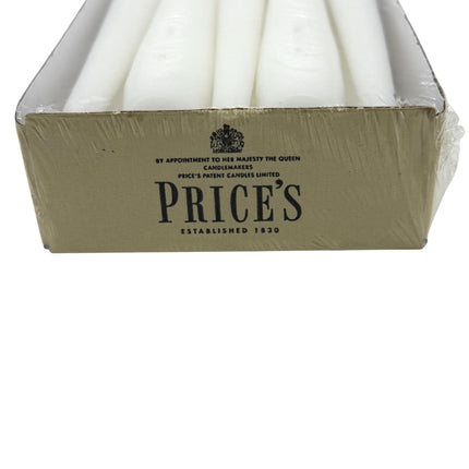 Tapered Dinner Candles 10 Pack - Premium White Dinner Candles 24.5cm | 8 Hour Burn Time | Classic Table Candles for Dining & Events | Kumperi