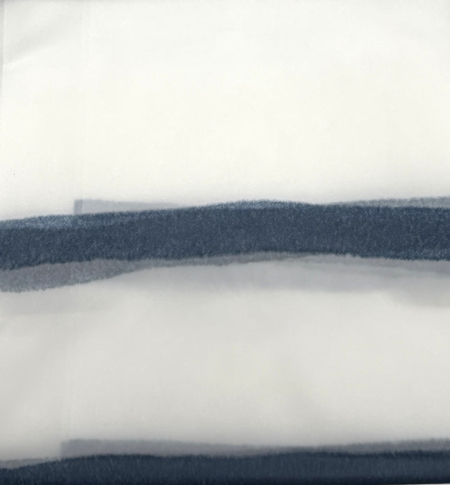 Bathroom Solutions® PEVA Shower Curtain - Modern Blue Abstract Stripe Design | 180x180cm | 12 Hooks | Kumperi Home