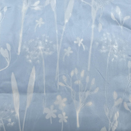 Bathroom Solutions® 100% PEVA Shower Curtain - Blue Floral Dandelion Print | 180x180cm | 12 Hooks | Kumperi