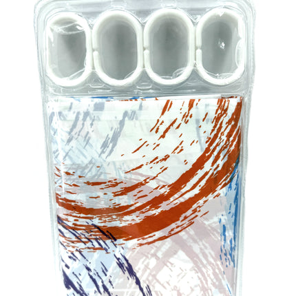 Adorn Abstract Brushstroke PEVA Shower Curtain 180 cm x 180 cm Set | KUMPERI