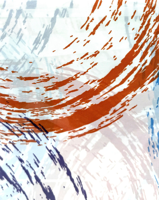 Adorn Abstract Brushstroke PEVA Shower Curtain 180 cm x 180 cm Set | KUMPERI