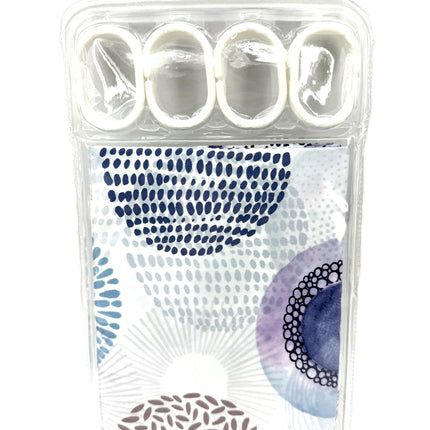 Adorn Dot Pattern PEVA Shower Curtain 180 cm x 180 cm Set | KUMPERI