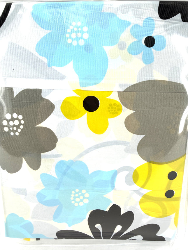 Adorn Floral Pattern PEVA Shower Curtain 180 cm x 180 cm Set | KUMPERI