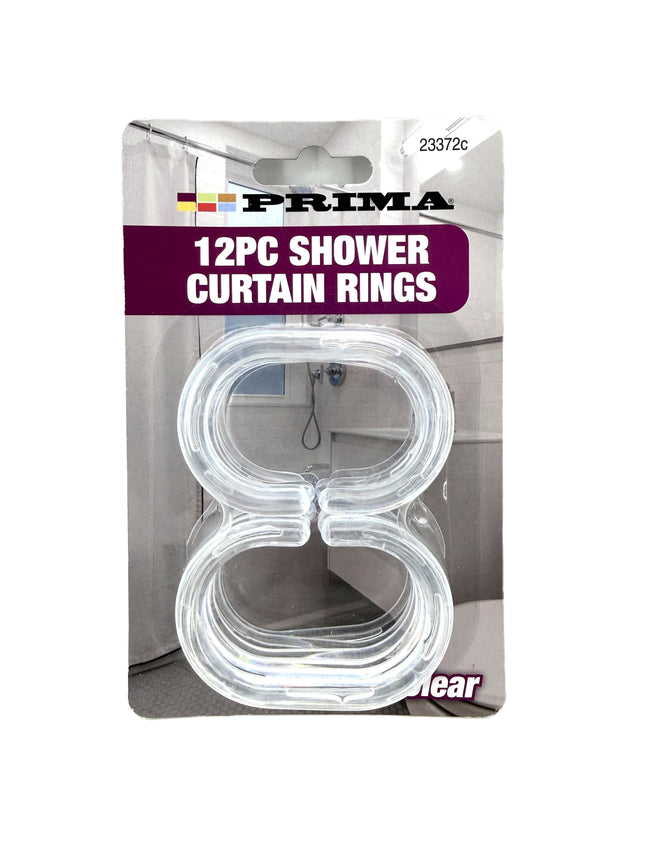 12PC Clear Shower Curtain Rings – Durable, Rust-Free, Easy Glide Bathroom Hooks  Kumperi