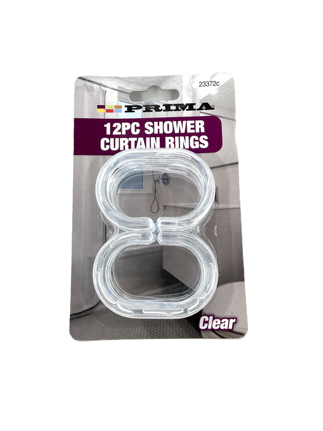 12PC Clear Shower Curtain Rings – Durable, Rust-Free, Easy Glide Bathroom Hooks  Kumperi