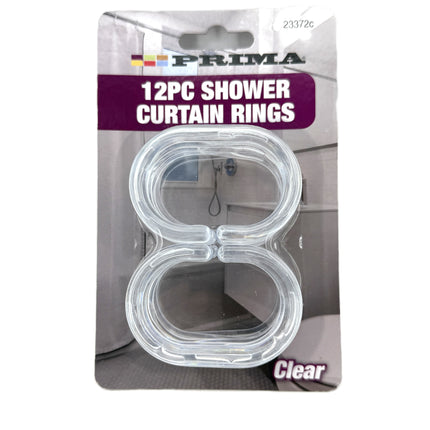 12PC Clear Shower Curtain Rings – Durable, Rust-Free, Easy Glide Bathroom Hooks  Kumperi