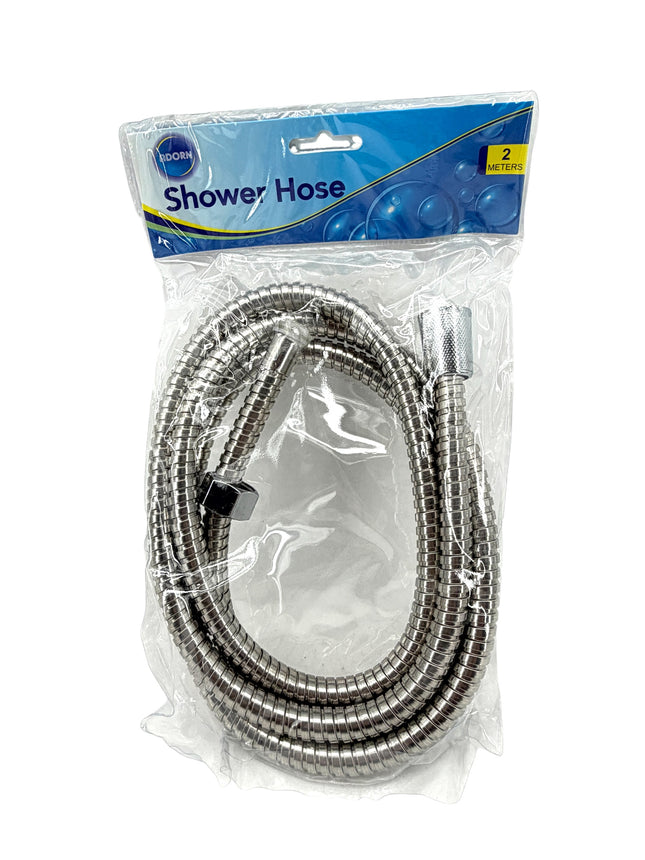 Adorn Shower Hose 2 Meters Chrome Kumperi Stainless Steel Flexible Bathroom Hose