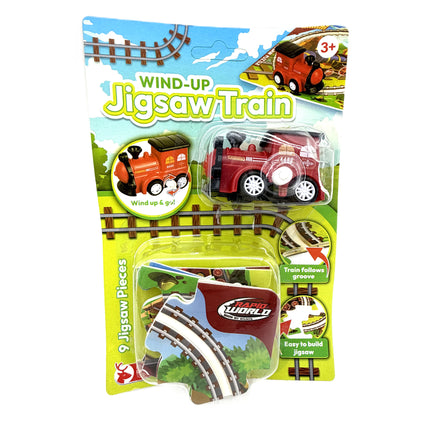 Wind-Up Jigsaw Train 9 Pieces Kumperi Interactive Puzzle Toy Ages 3+ Educational Play Set