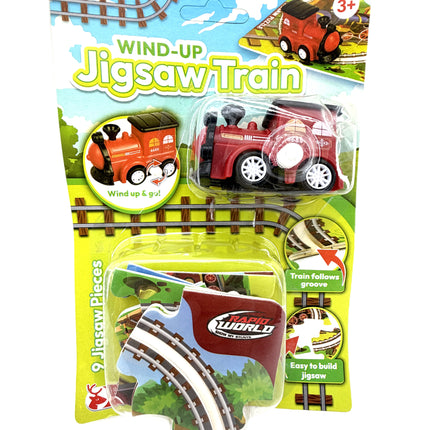 Wind-Up Jigsaw Train 9 Pieces Kumperi Interactive Puzzle Toy Ages 3+ Educational Play Set