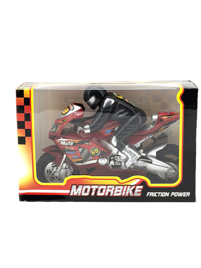 Friction Power Motorbike Toy Kumperi Racing Motorcycle with Rider Kids