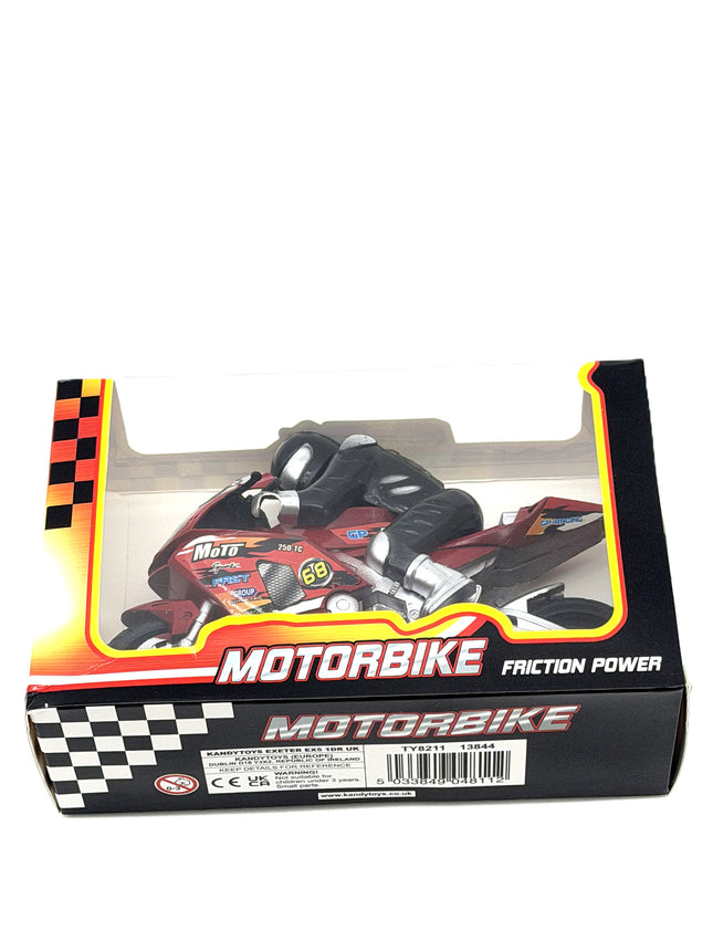 Friction Power Motorbike Toy Kumperi Racing Motorcycle with Rider Kids