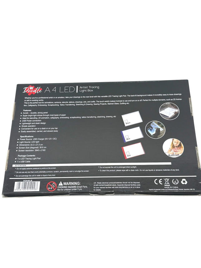 Doodle A4 LED Artist Tracing Light Box Kumperi USB Powered Drawing Pad Professional