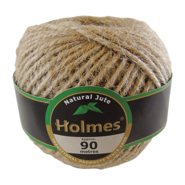 Holmes Natural Jute Twine 90m Ball - Eco-Friendly Garden String for Crafts, Gardening & DIY Projects | Green & Natural Colours Available | Kumperi