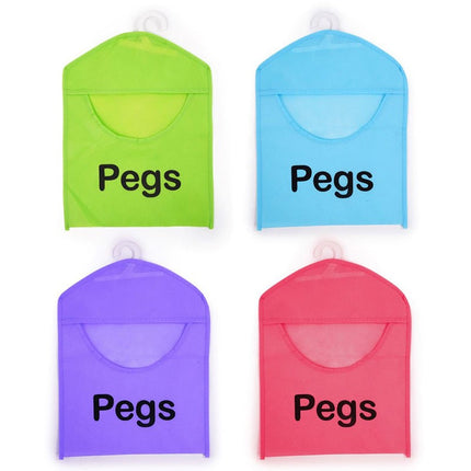 Bright & Homely Weatherproof Peg Bag Multi-Colour Fabric Clothes Peg Storage with Hanging Hook | Kumperi