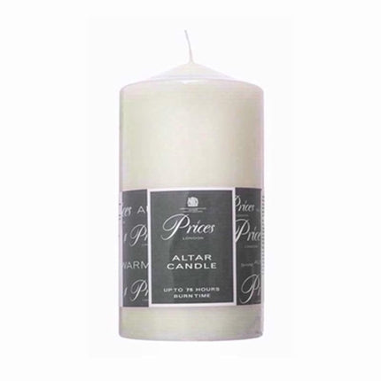 Price's Altar Candle 6" x 3" Ivory Church Candle - Premium Quality Religious Candles | Kumperi