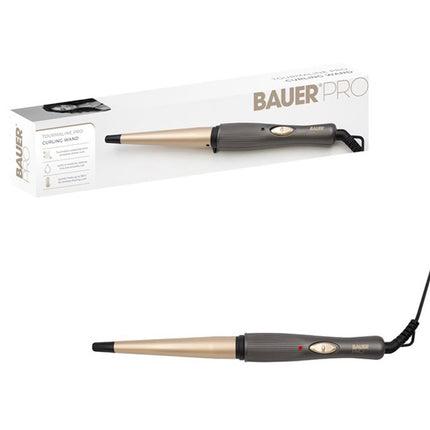 Bauer Pro Tourmaline Curling Wand | Fast Heat, Smooth Curls & Hair Protection | Kumperi