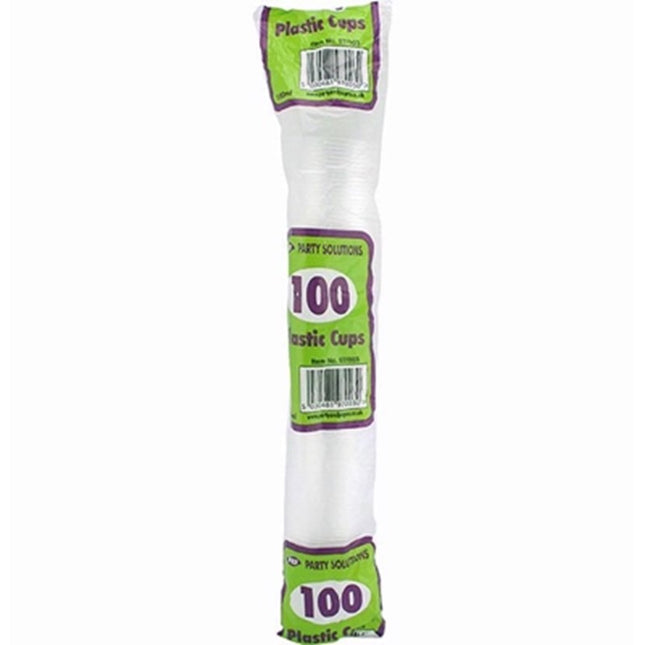 PLASTIC 100 DRINK CUPS CLEAR 180ML