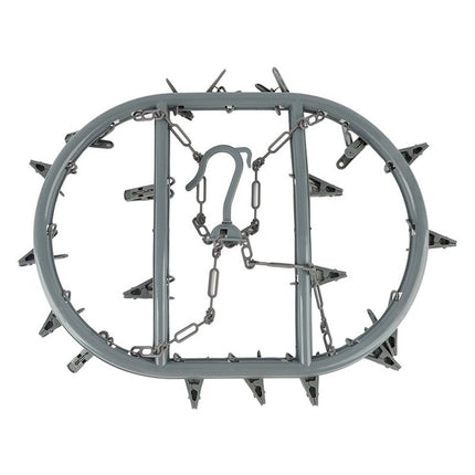 Bright & Homely Hanging Clothes Airer 20 Pegs Weather Resistant Oval Drying Rack with Chain Hooks | Kumperi