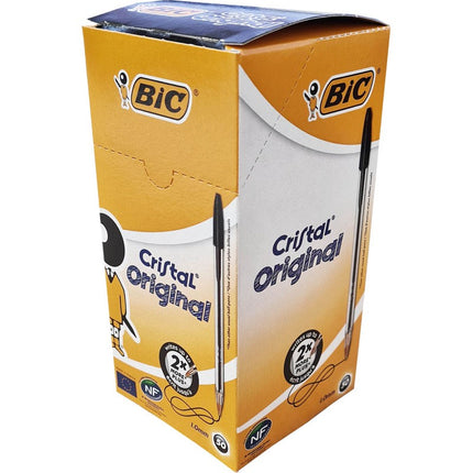 BIC Cristal Black Medium Ballpoint Pen (Pack of 50)