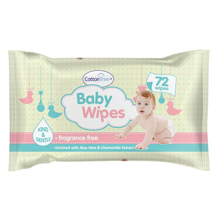 COTTON TREE 72 BABY WIPES