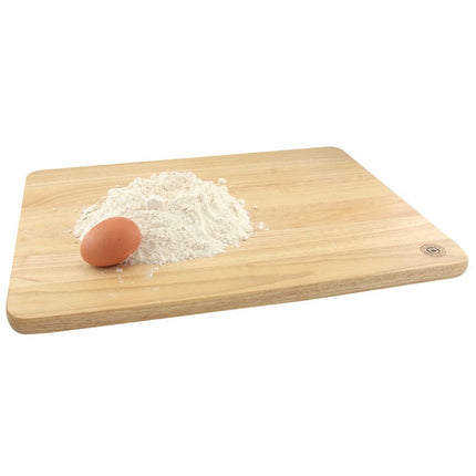 Apollo Hevea Rubber Wood Pastry Board - 45x35cm | Large Wooden Cutting & Dough Kneading Surface | Sustainable Kitchen | Kumperi