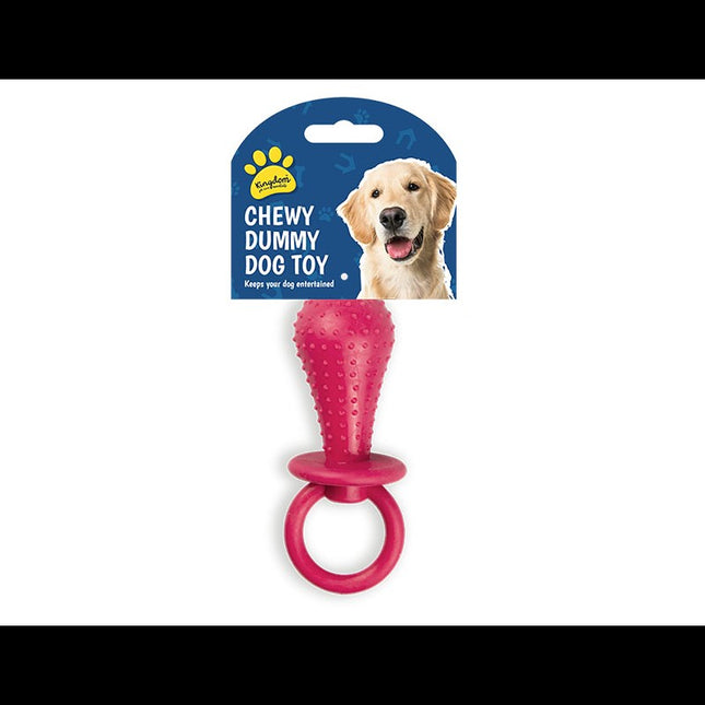 Scrubby Chewy Dummy Dog Toy Kumperi Rubber Textured Ring Handle Chew Toy Assorted Colours