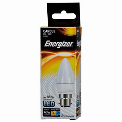 LED CANDLE 5.9W W/W B22 BULB