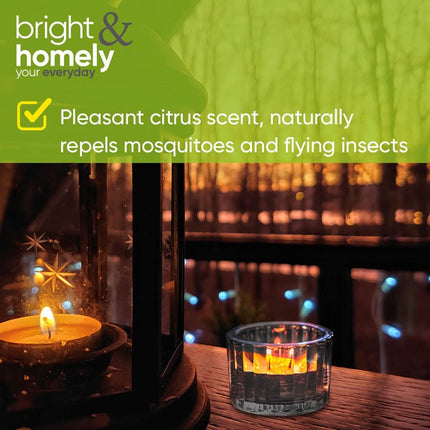 25 Citronella Tealights Pack - Natural Insect Repellent Tea Light Candles | 4 Hour Burn Time | Quality Candles | Kumperi