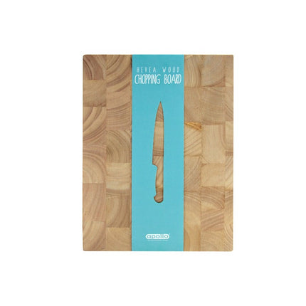 Apollo Butcher Block Chopping Board - 35x25x4cm End Grain Hevea Wood | Thick & Durable Cutting Block | Kumperi