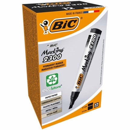 BIC Marking 2000 Permanent Marker Medium Bullet 2 mm Black Pack of 12